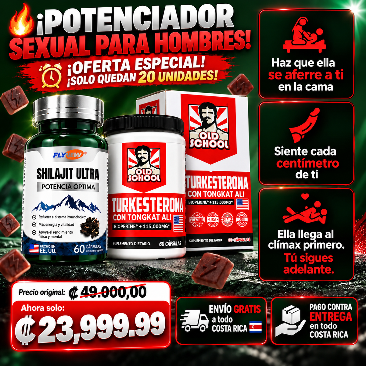 Turkesterone + Shilajit Ultra: La mejora que le faltaba a tu vida íntima.