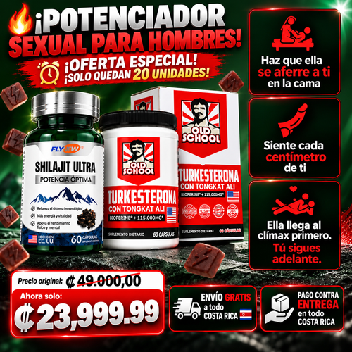 Turkesterone + Shilajit Ultra: La mejora que le faltaba a tu vida íntima.